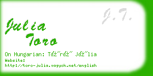 julia toro business card